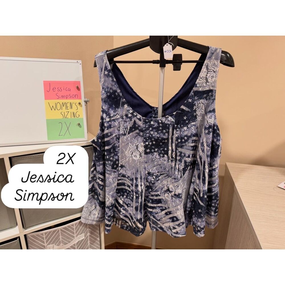 2X Jessica Simpson Sleeveless Top